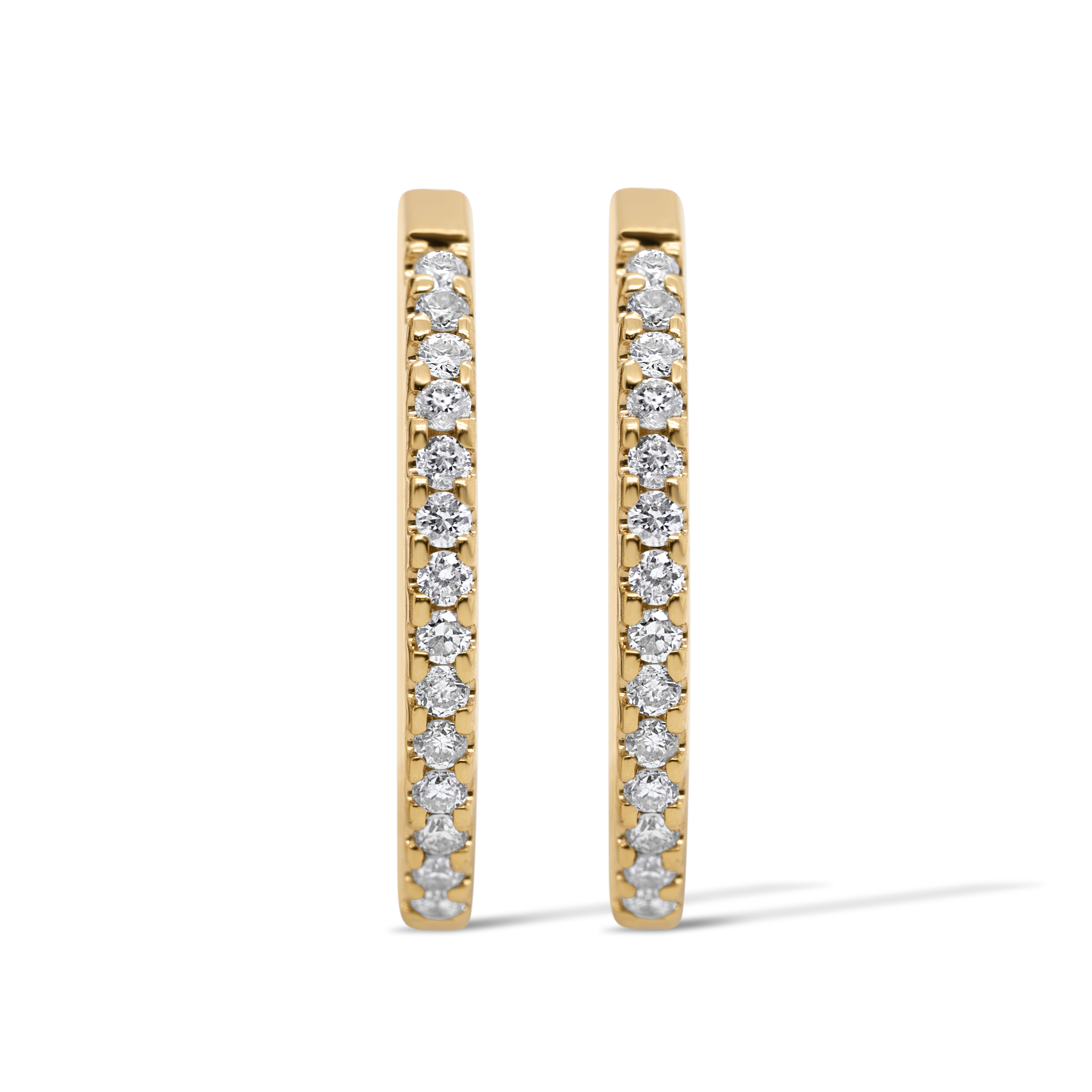 Diamond Hoop Earrings 0.20 ct. 14K Yellow Gold